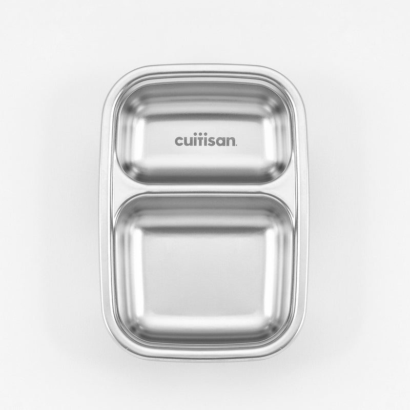 Cuitisan TO GO - Recipiente Rectangular Compartimentado 0.7L en Cromosteel. Apto Microondas