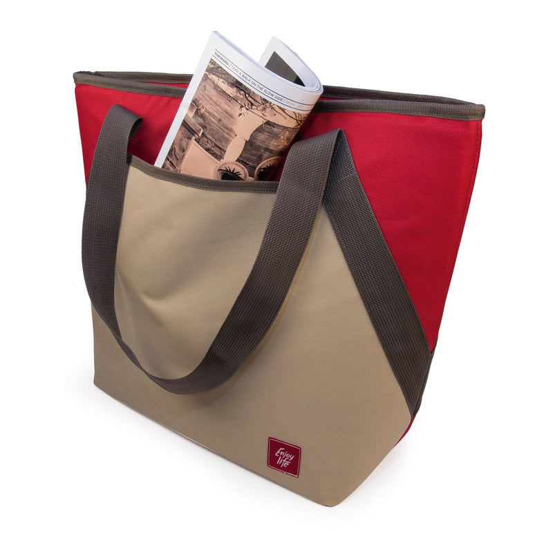 IRIS 9179-T - Bolsa Térmica para Playa "Shoulder Cooler Bag Enjoy Life" 18L Roja
