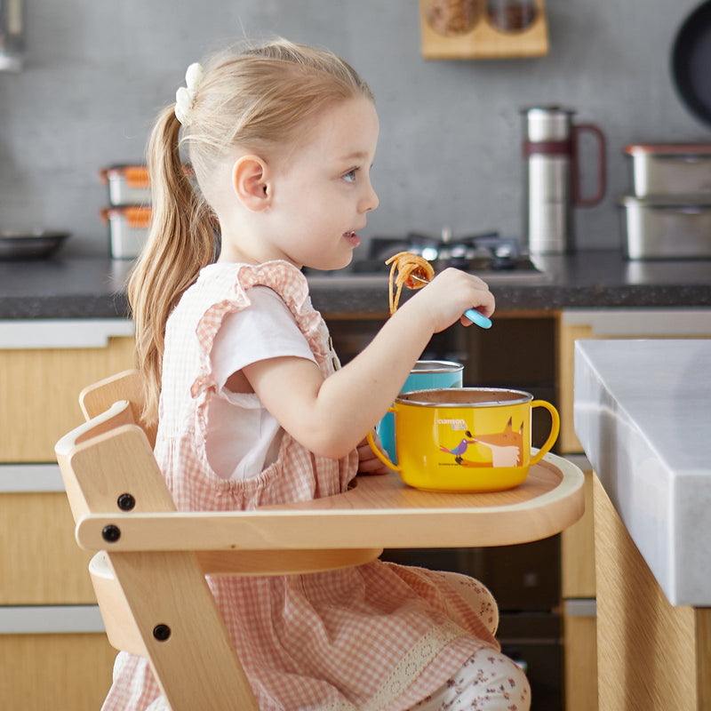 Cuitisan Baby - Taza Ancha Infantil en Acero Inoxidable con Tapa y Asas. Apto Microondas, 0.65L