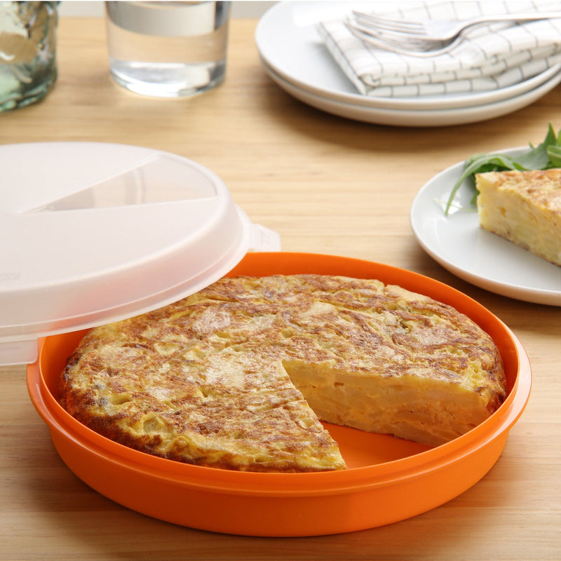 Tatay 1165070 - Lote de 2 Contenedores Redondos de 26 cm Porta Tortillas y Porta Tartas