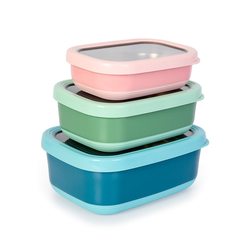 QUID Samba - Recipiente Rectangular 0.82L con Interior en Acero Inoxidable