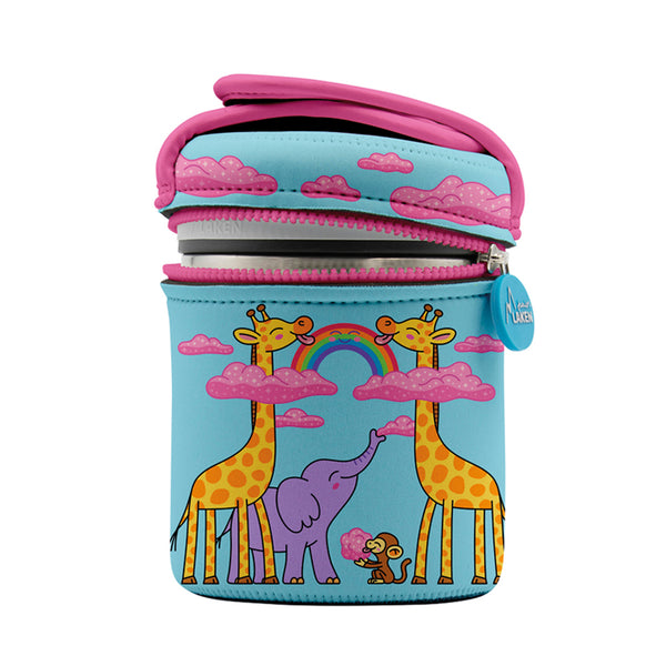 LAKEN Sweet Clouds - Termo para Sólidos Infantil 1L en Acero Inoxidable, Incluye Recipientes