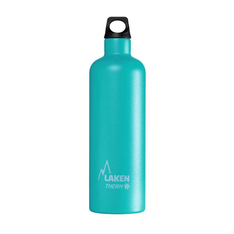 LAKEN Futura - Botella Térmica de Boca Estrecha 0.75L en Acero Inoxidable. Turquesa