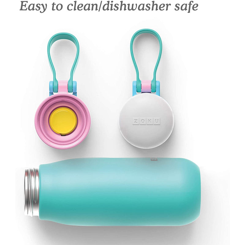 ZOKU Ultralight - Botella de Agua Reutilizable 0.5L en Acero Inoxidable. Azul
