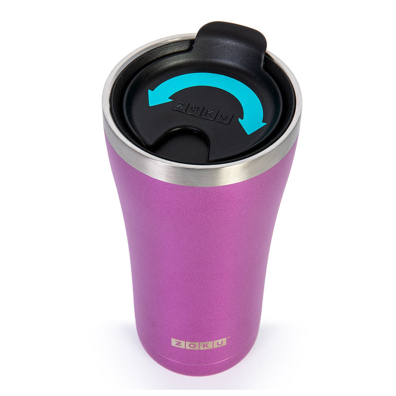 ZOKU - Vaso para Café Térmico 3 en 1 en Acero Inoxidable 590 ml. Púrpura