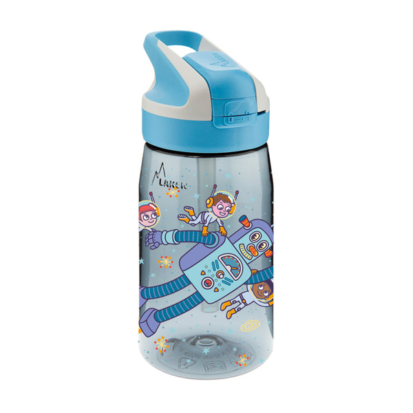 LAKEN Summit - Botella de Agua Infantil 0.45L en Tritán. Modelo Space Robot