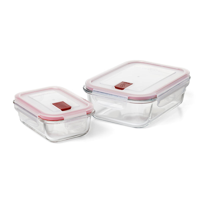 TATAY Cook & Eat - Lote de 2 Recipientes Herméticos Vidrio Apto Horno y Microondas