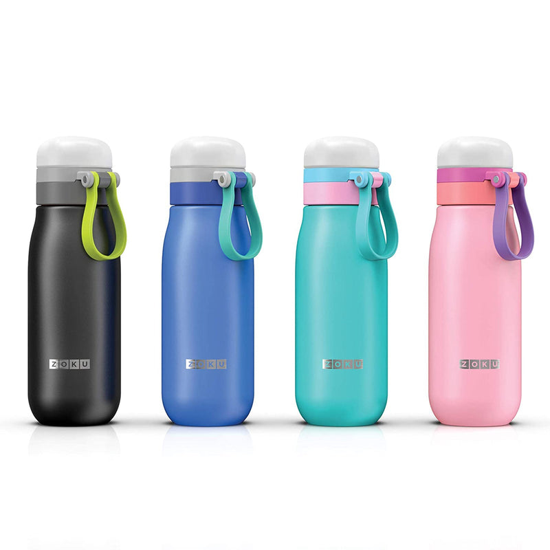 ZOKU Ultralight - Botella de Agua Reutilizable 0.5L en Acero Inoxidable. Azul