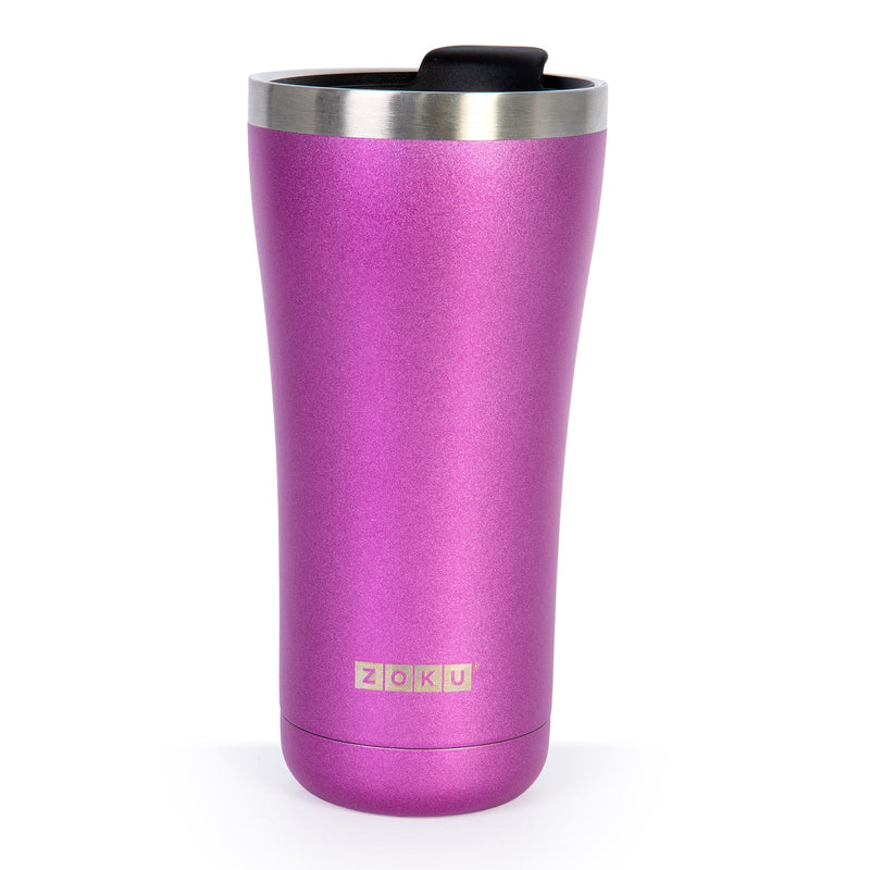 ZOKU - Vaso para Café Térmico 3 en 1 en Acero Inoxidable 590 ml. Púrpura