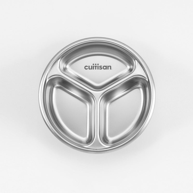 Cuitisan TO GO - Recipiente Redondo Compartimentado 0.28L en Cromosteel. Apto Microondas