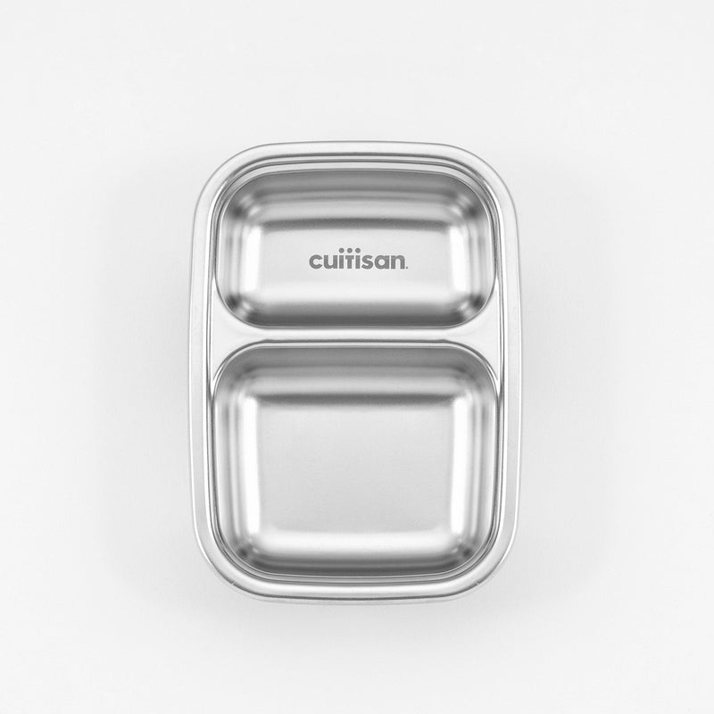 Cuitisan TO GO - Recipiente Rectangular Compartimentado 0.37L en Cromosteel. Apto Microondas