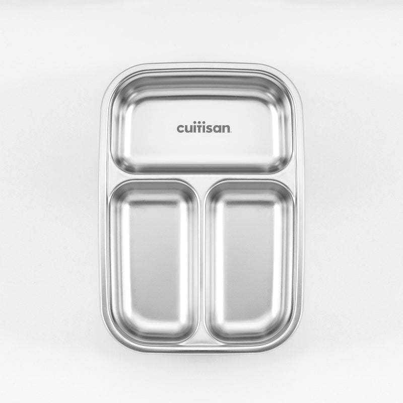 Cuitisan TO GO - Recipiente Rectangular Compartimentado 0.56L en Cromosteel. Apto Microondas
