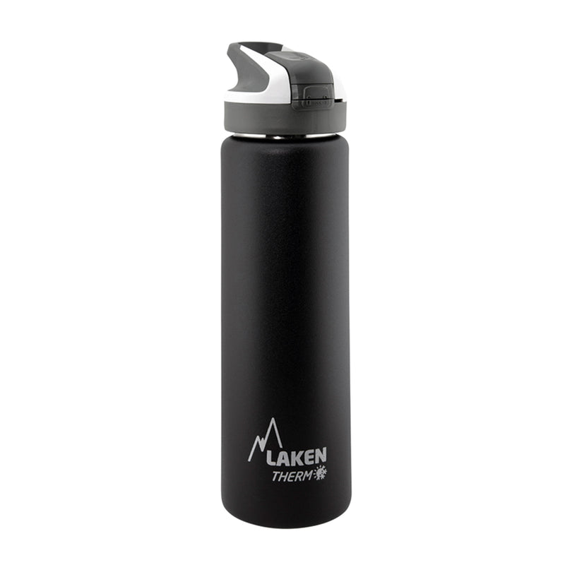 LAKEN Summit - Botella Térmica con Boquilla 0.75L en Acero Inoxidable. Negro