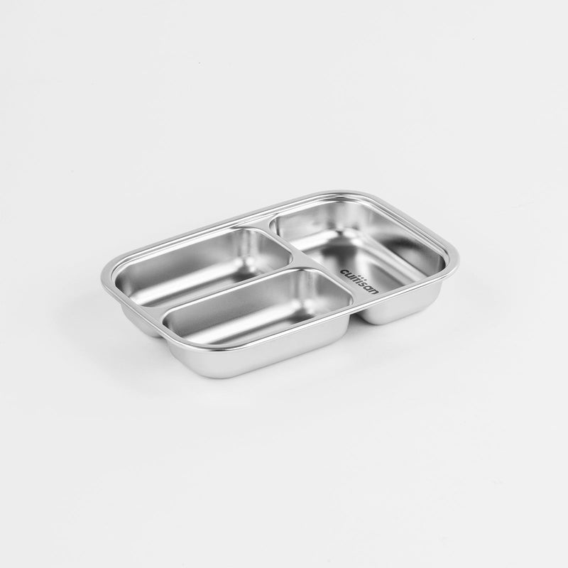 Cuitisan TO GO - Recipiente Rectangular Compartimentado 0.56L en Cromosteel. Apto Microondas