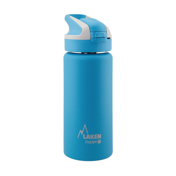 LAKEN Summit - Botella Térmica con Boquilla 0.5L en Acero Inoxidable. Cyan