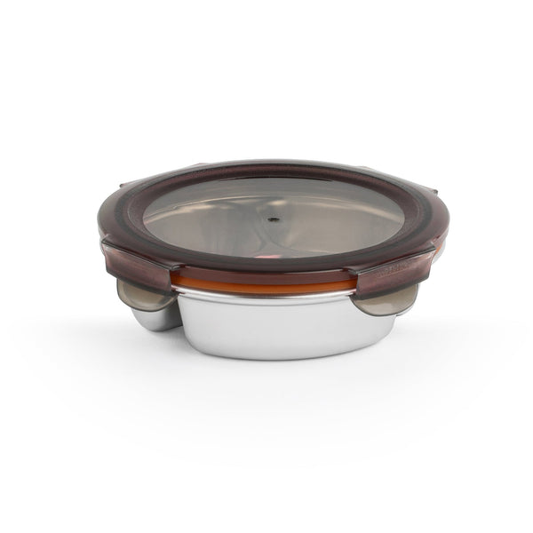 Cuitisan TO GO - Recipiente Redondo Compartimentado 0.28L en Cromosteel. Apto Microondas