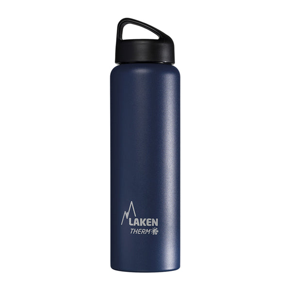 LAKEN Classic - Botella Térmica de Boca Ancha 1L en Acero Inoxidable. Azul