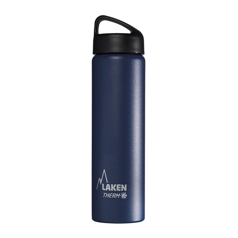 LAKEN Classic - Botella Térmica de Boca Ancha 0.75L en Acero Inoxidable. Azul