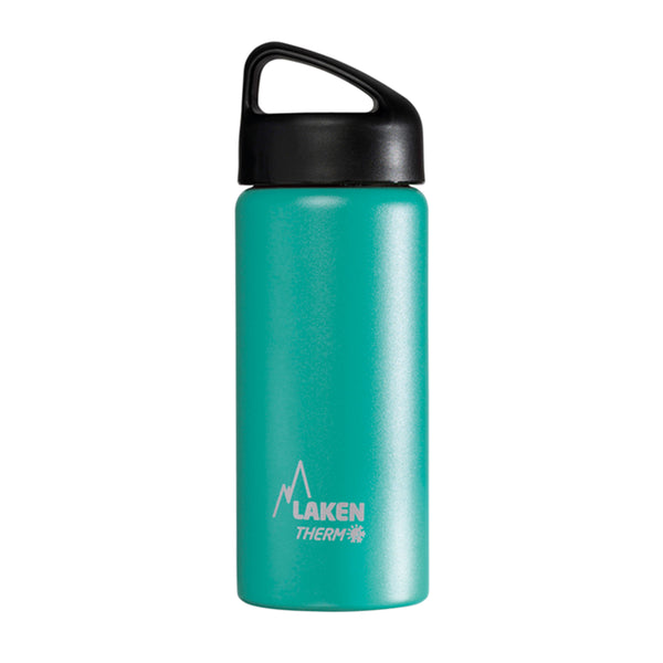 LAKEN Classic - Botella Térmica de Boca Ancha 0.5L en Acero Inoxidable. Turquesa
