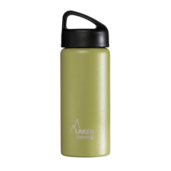 LAKEN Classic - Botella Térmica de Boca Ancha 0.5L en Acero Inoxidable. Kaki