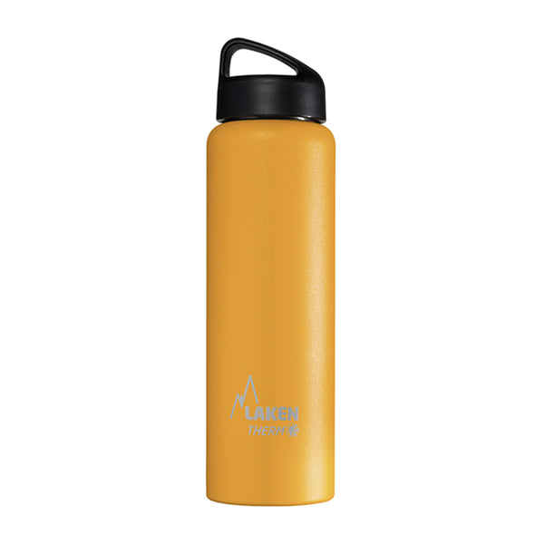 LAKEN Classic - Botella Térmica de Boca Ancha 1L en Acero Inoxidable. Amarillo