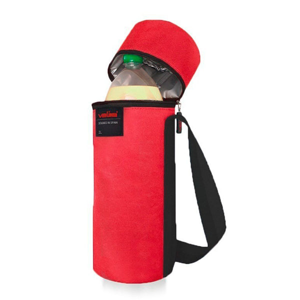 VALIRA Polar - Porta Botellas de Agua Térmica 2L con Asa Bandolera. Rojo
