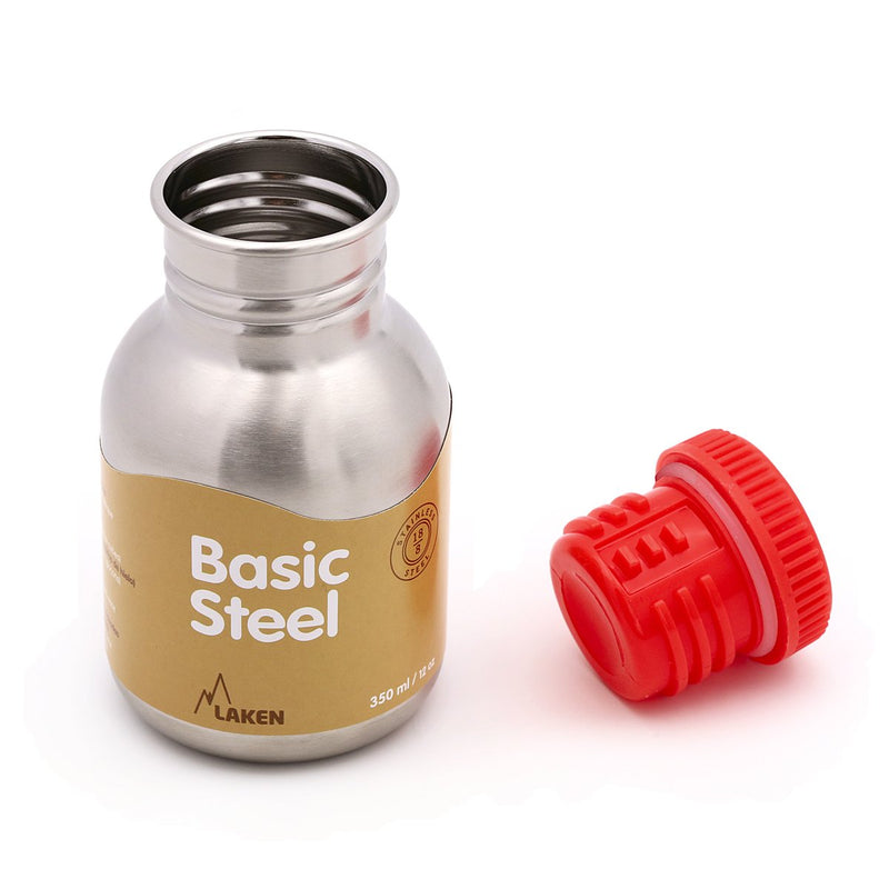 LAKEN Flying Teddys - Botella de Agua Infantil 0.35L en Acero Inoxidable. Azul