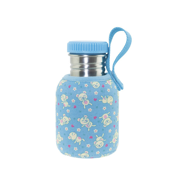 LAKEN Flying Teddys - Botella de Agua Infantil 0.35L en Acero Inoxidable. Azul
