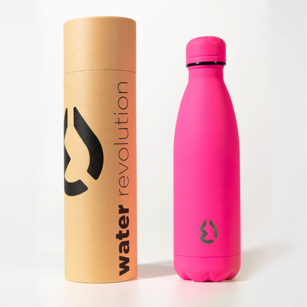 Water Revolution - Botella Térmica de Acero Inoxidable 500 ml Fluor, Color Pink