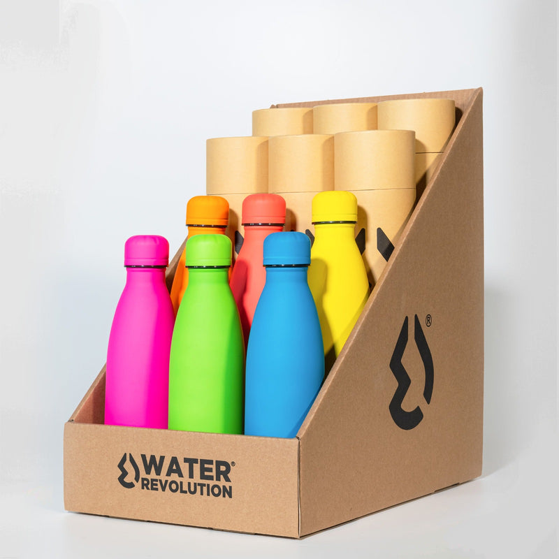 Water Revolution - Botella Térmica de Acero Inoxidable 500 ml Fluor, Color Pink