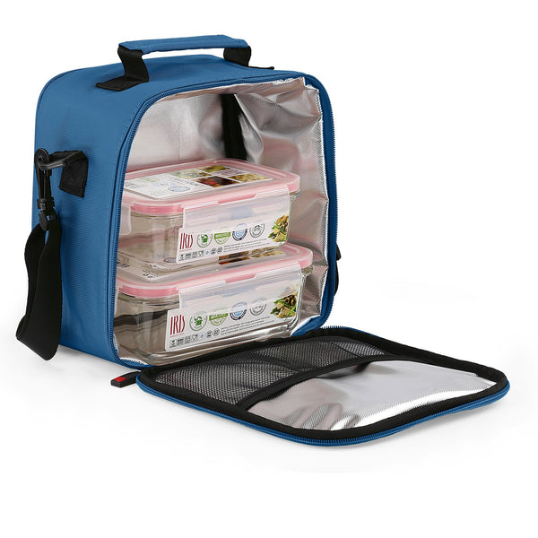 IRIS Basic - Bolsa Térmica Porta Alimentos 3.8L con Recipientes, Azul