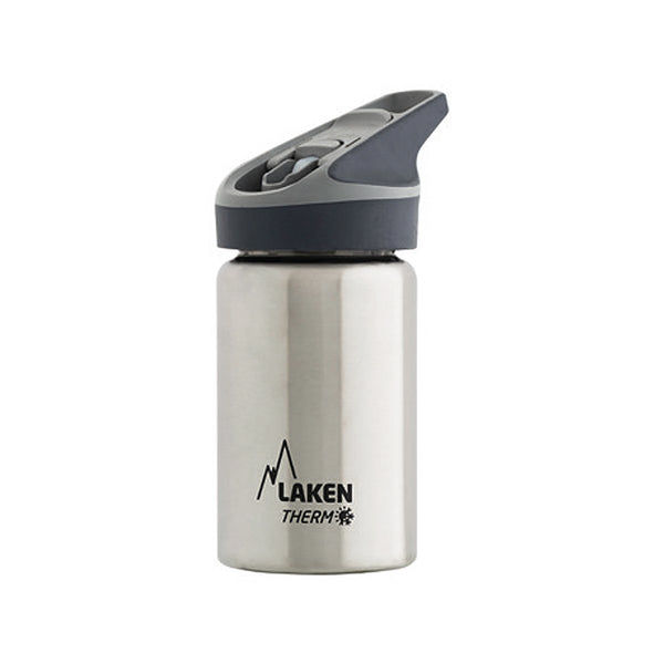 LAKEN Jannu - Botella Térmica con Boquilla 0.35L en Acero Inoxidable. Plata