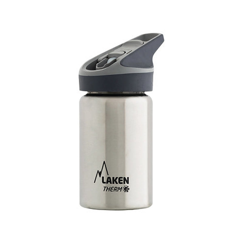 LAKEN Jannu - Botella Térmica con Boquilla 0.35L en Acero Inoxidable. Plata