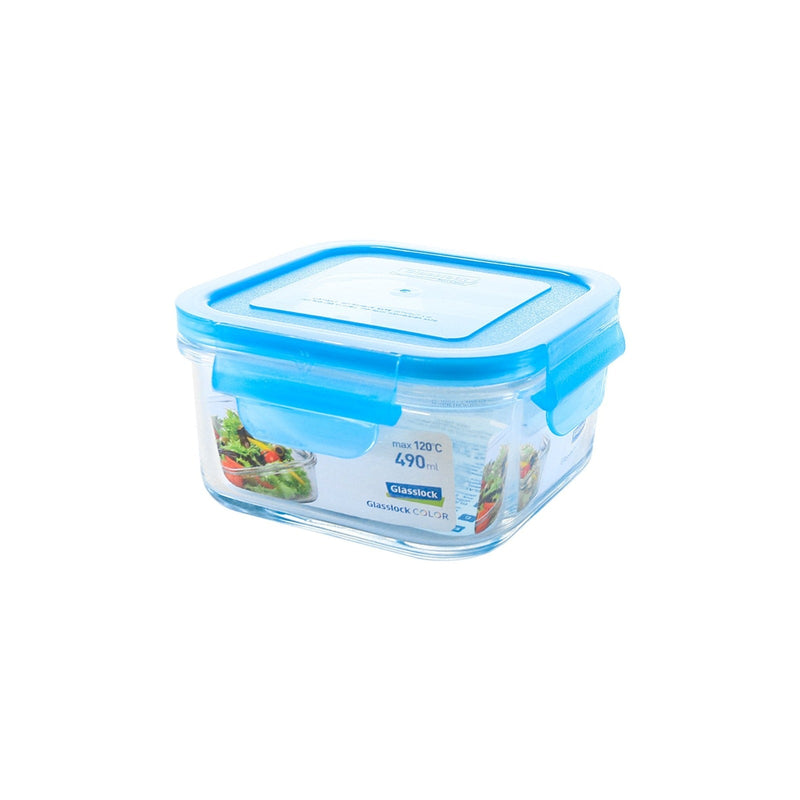 Recipiente Hermético Cuadrado Glasslock Classic Microondas 490 ml