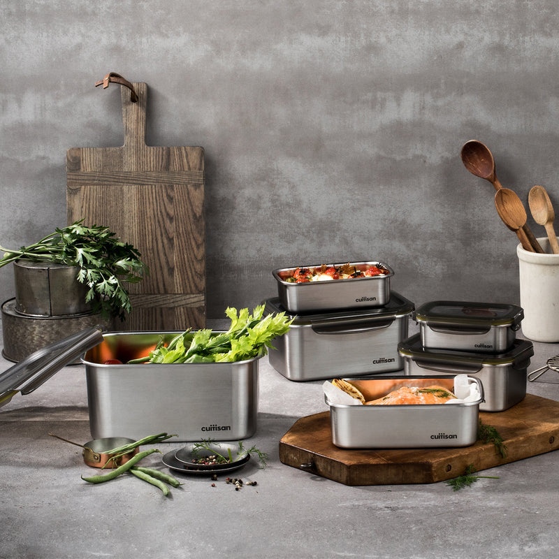 Cuitisan Signature - Recipiente Rectangular 4L en Cromosteel. Apto Microondas