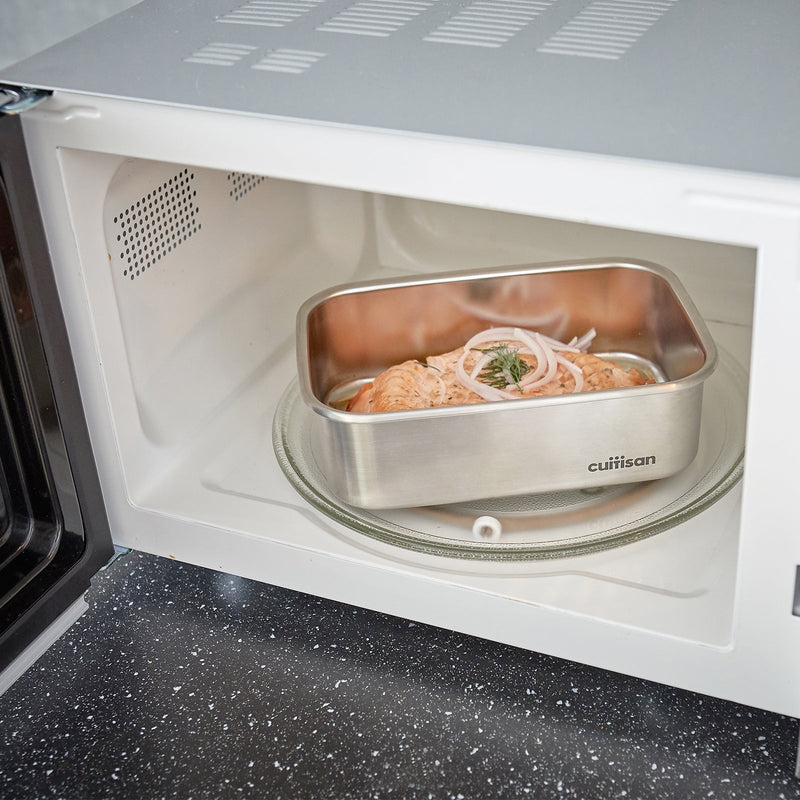 Cuitisan Signature - Recipiente Rectangular 2.4L en Cromosteel. Apto Microondas