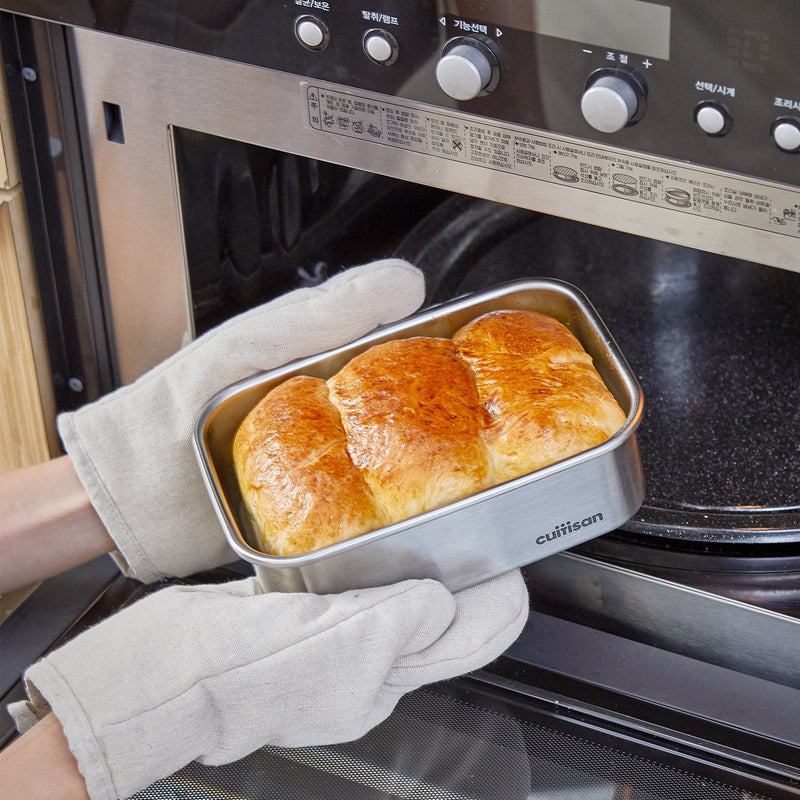 Cuitisan Signature Handy - Recipiente Rectangular 3.3L en Cromosteel con Asa. Apto Microondas