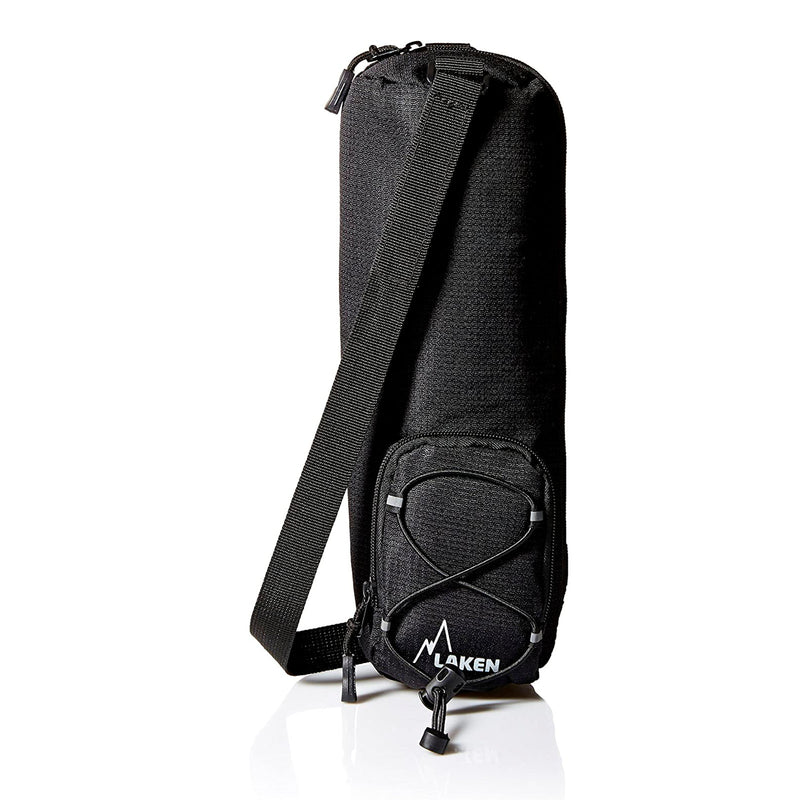LAKEN - Funda Térmica ISO para Botellas de Agua 1.5L con Bolsillo y Bandolera. Negro