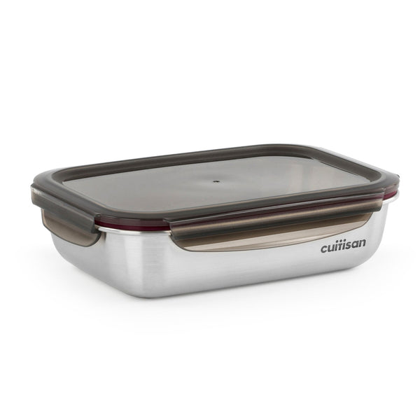 Cuitisan Flora - Recipiente Hermético 1.9L en Acero Inoxidable. Apto Microondas