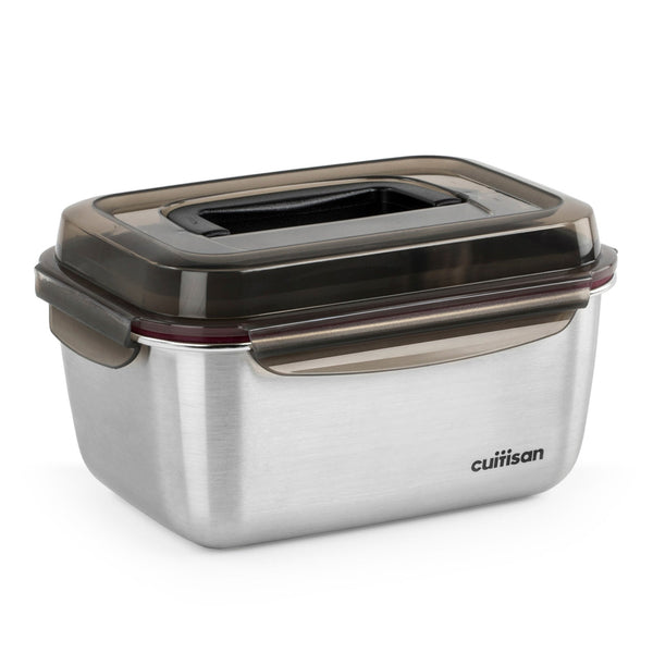 Cuitisan Flora Handy - Recipiente Hermético 3.6L en Acero Inoxidable. Apto Microondas