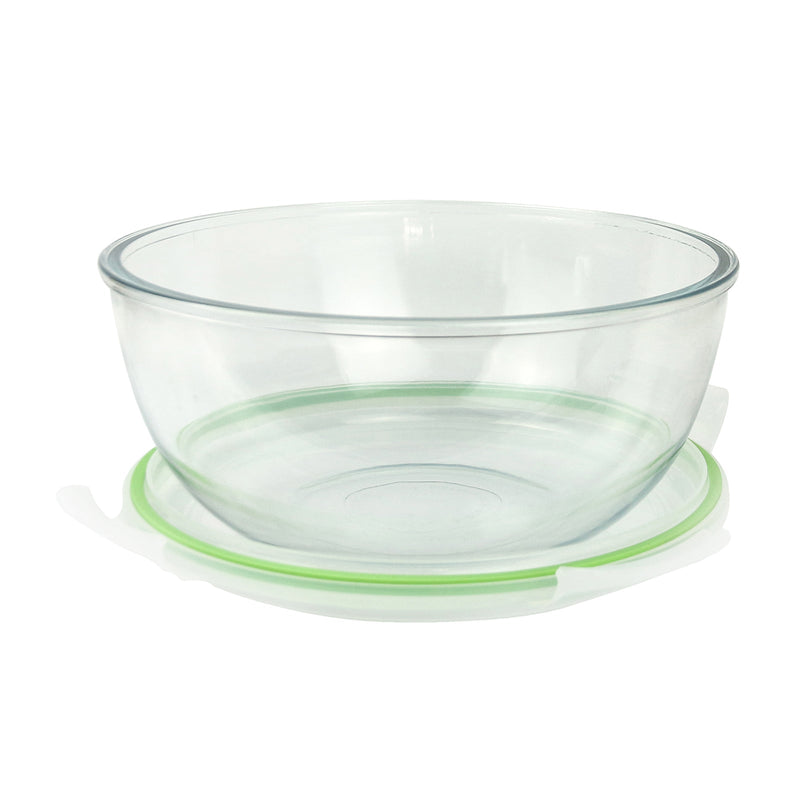 Glasslock Bowl - Recipiente Redondo Ensaladera con Tapa de 4L en Vidrio Templado