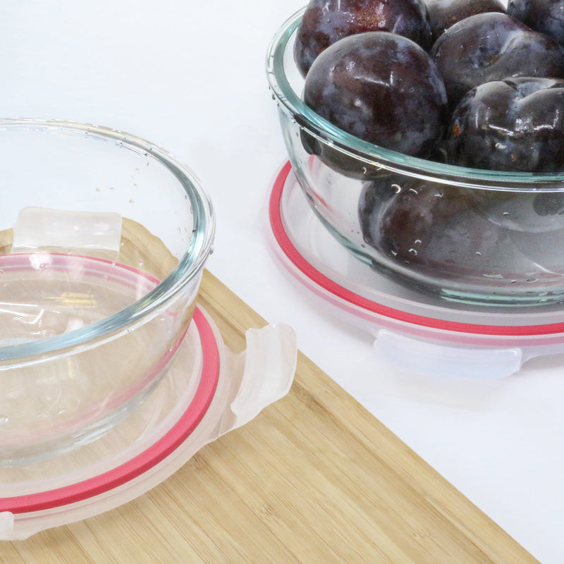 Glasslock Bowl - Recipiente Redondo Ensaladera con Tapa de 4L en Vidrio Templado