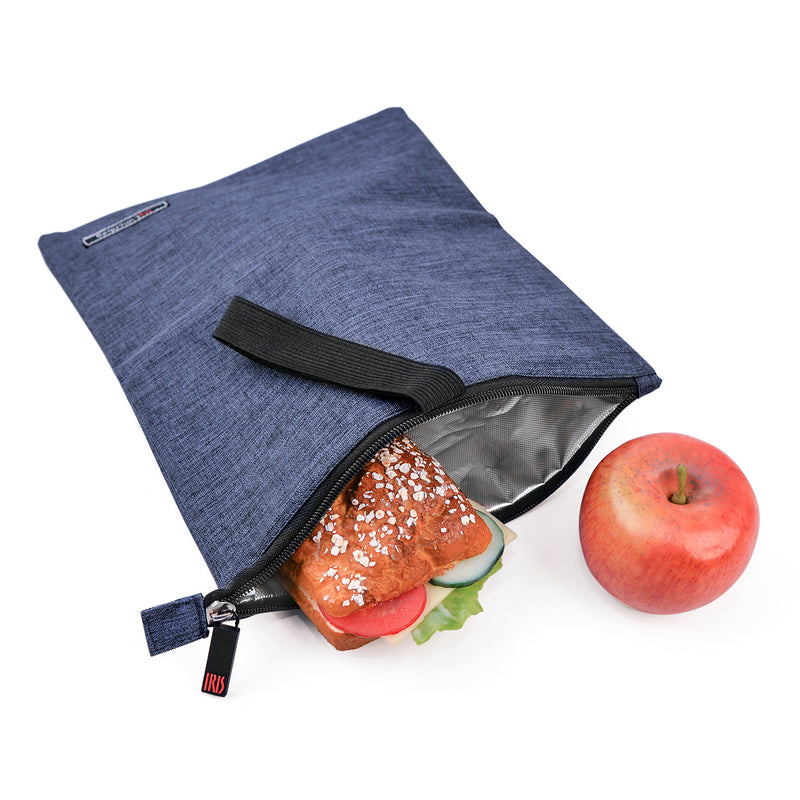 IRIS Snack Bag - Bolsa Porta Alimentos con Cierre de Cremallera, Azul