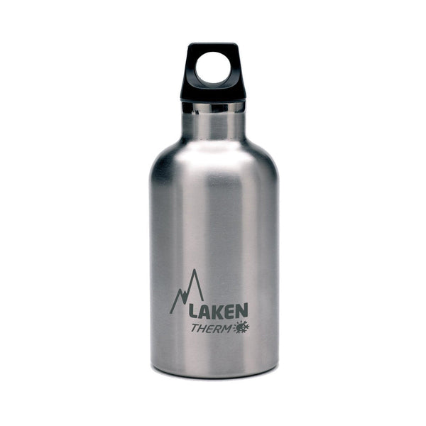 LAKEN Futura - Botella Térmica de Boca Estrecha 0.35L en Acero Inoxidable. Plata