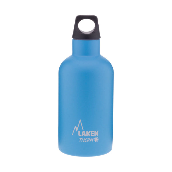 LAKEN Futura - Botella Térmica de Boca Estrecha 0.35L en Acero Inoxidable. Cyan