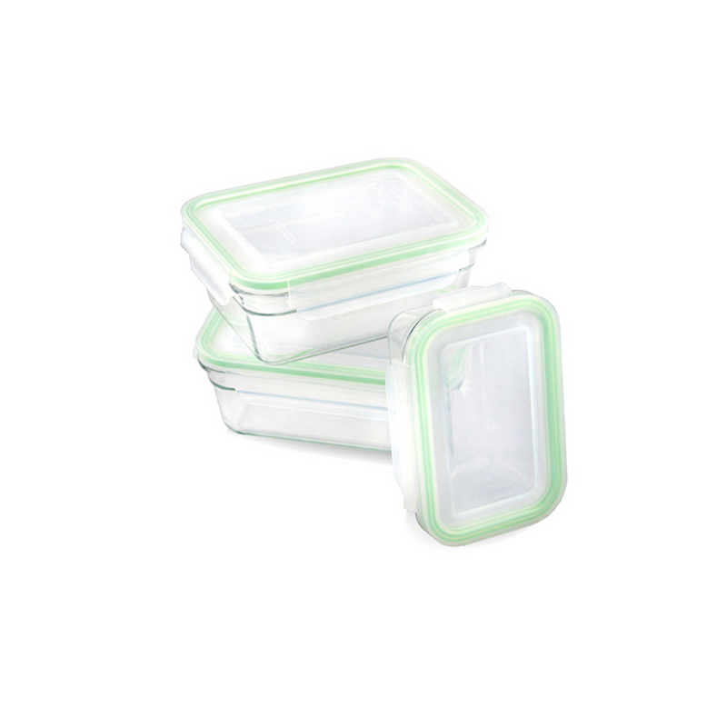 Glasslock GL-1420 - Set de 3 Recipientes Rectangulares Vidrio Templado Oven Safe