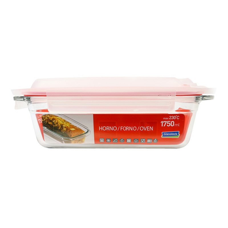 Glasslock OCRP-175A - Bandeja Horno Vidrio Templado 1750 ml BAKEAWARE Oven Safe