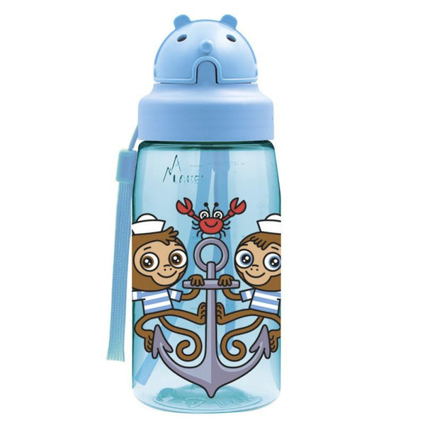 LAKEN OBY - Botella de Agua Infantil 0.45L en Tritán con Boquilla de Silicona. Mikonauticos