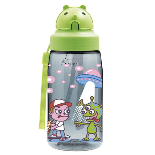LAKEN OBY - Botella de Agua Infantil 0.45L en Tritán con Boquilla de Silicona. Ovni
